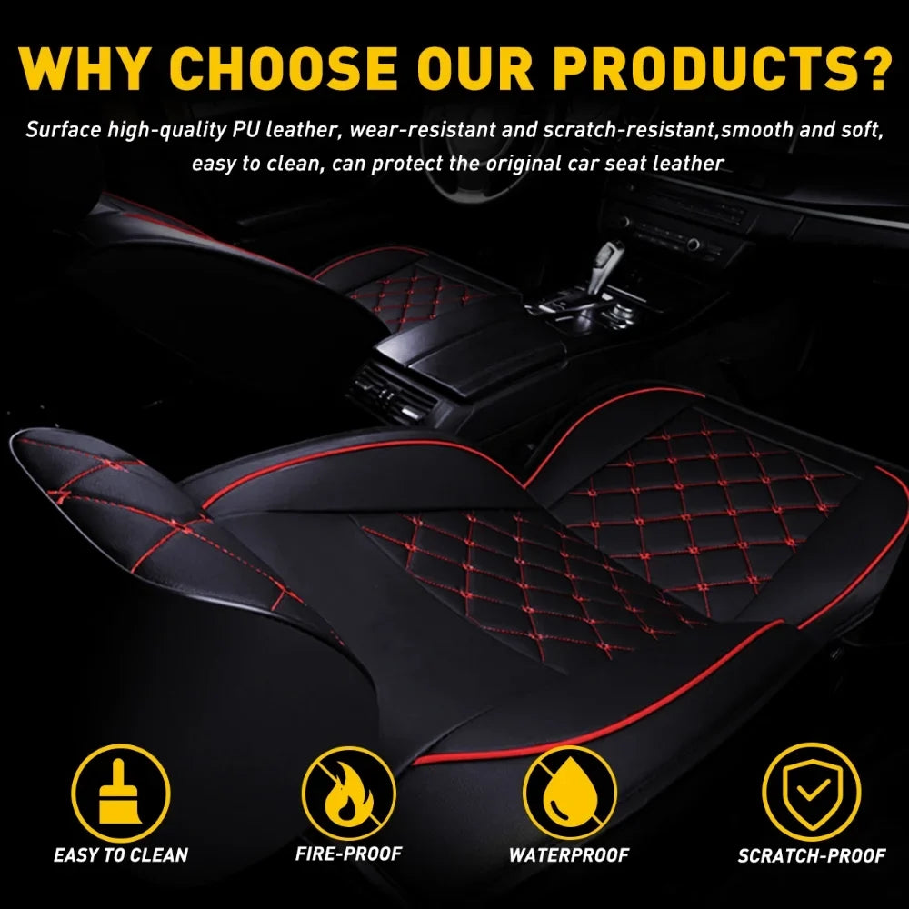 3500 Black-Red) Cab Sierra 1500/2500 for Silverado Covers Crew,Double,Extended HD Car Full Seat 2007-2023 Set HD GMC Set, / Truck(Full or Fit Pickup
