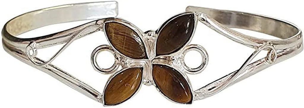 Gemstone Tribal Handmade Cuff Women, Bracelet Silver Party Tiger Jewelry Plated for Design Boho Ethnic Fashion Designer Eye Bracelet, Bohemian Natural