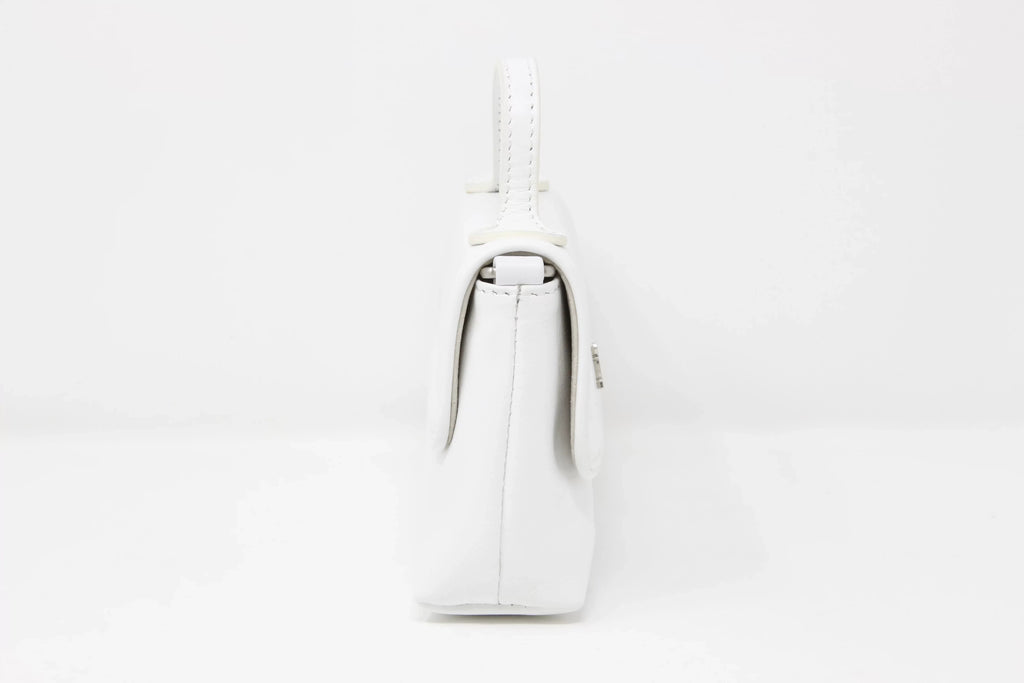 With /Clutch White Shoulder Strap Handbag DOMINIE Leather Removable Purse Audrey Unisex Crossbody