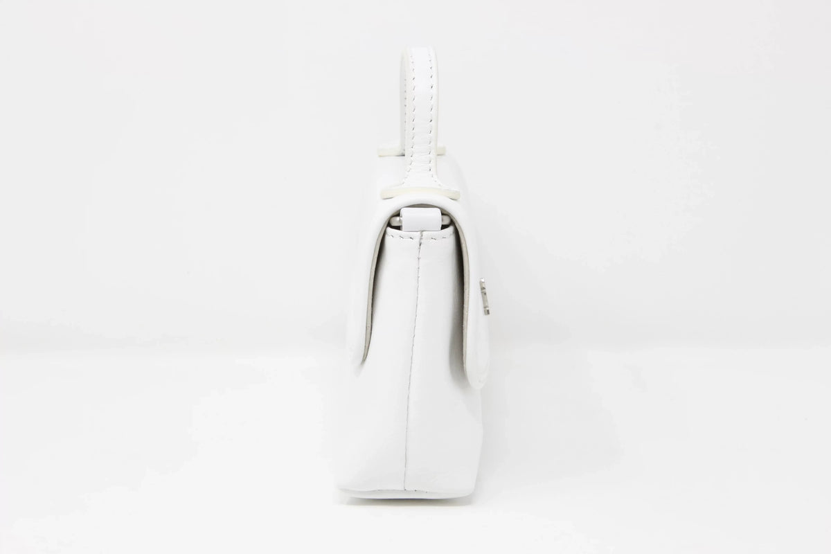 With /Clutch White Shoulder Strap Handbag DOMINIE Leather Removable Purse Audrey Unisex Crossbody