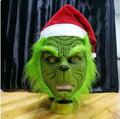 Costume The Latex Mask Christmas Green Unisex Adult Full Cosplay Hat Xmas Head