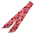 Pre-Owned 100% aq7360 Hermes Twilly Silk au Bolduc Check New) Pink 2019 (Like HERMES Carre Scarf Muffler