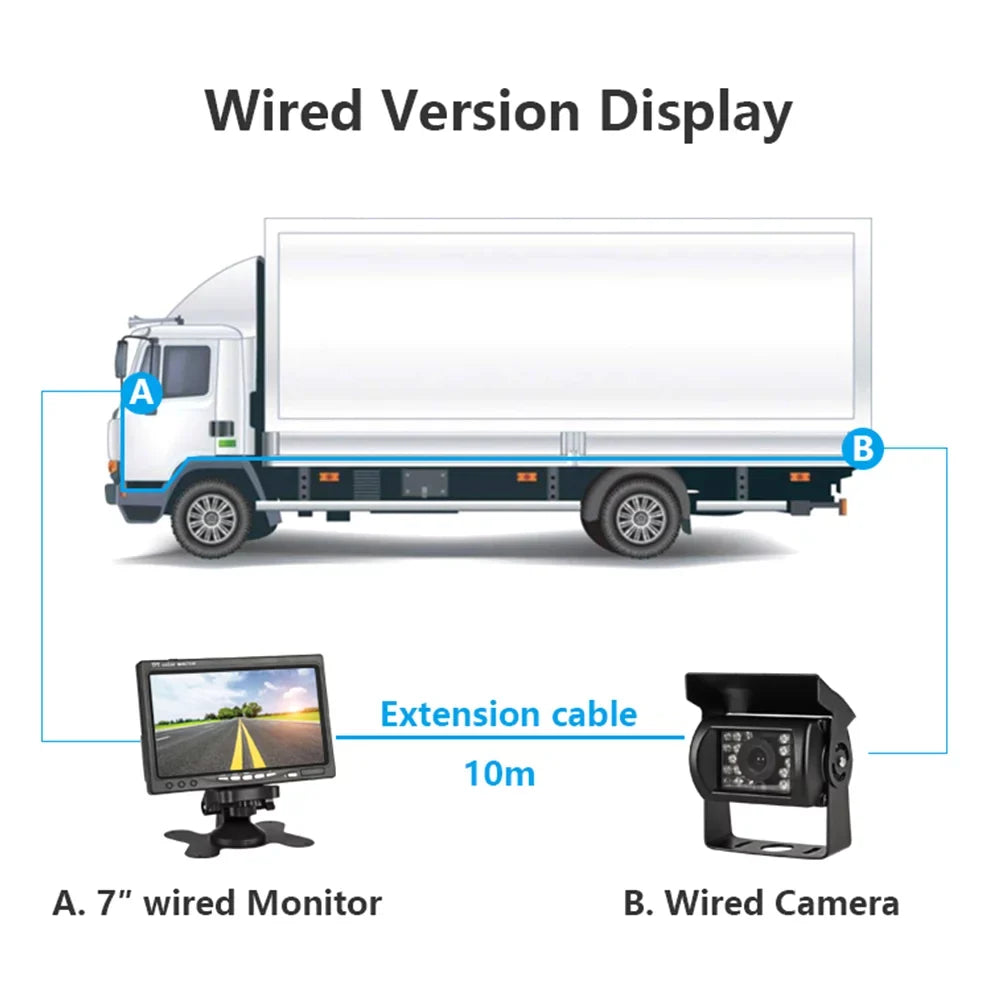 Monitor 7 Rear Car Car Monitor Display Vehicle Parking Visualizer Night Navigation Camera Function Car Assist Monitor Truck Willstar Rear Front Engineering Vision Lcd Inch Wireless Truck