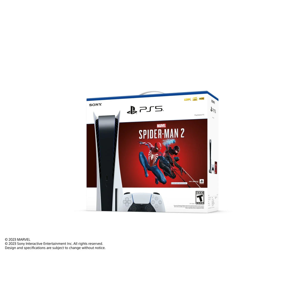 TEC Spider-Man Edition Gaming Console(Disc) Bundle Sony Marvel’s with PlayStation_PS5 - White 2