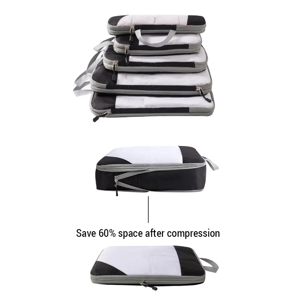 Mewmewcat Huiop Tomshoo storage Set Carry Carry Compressible Compressible Suitcase On Set bag,1 On