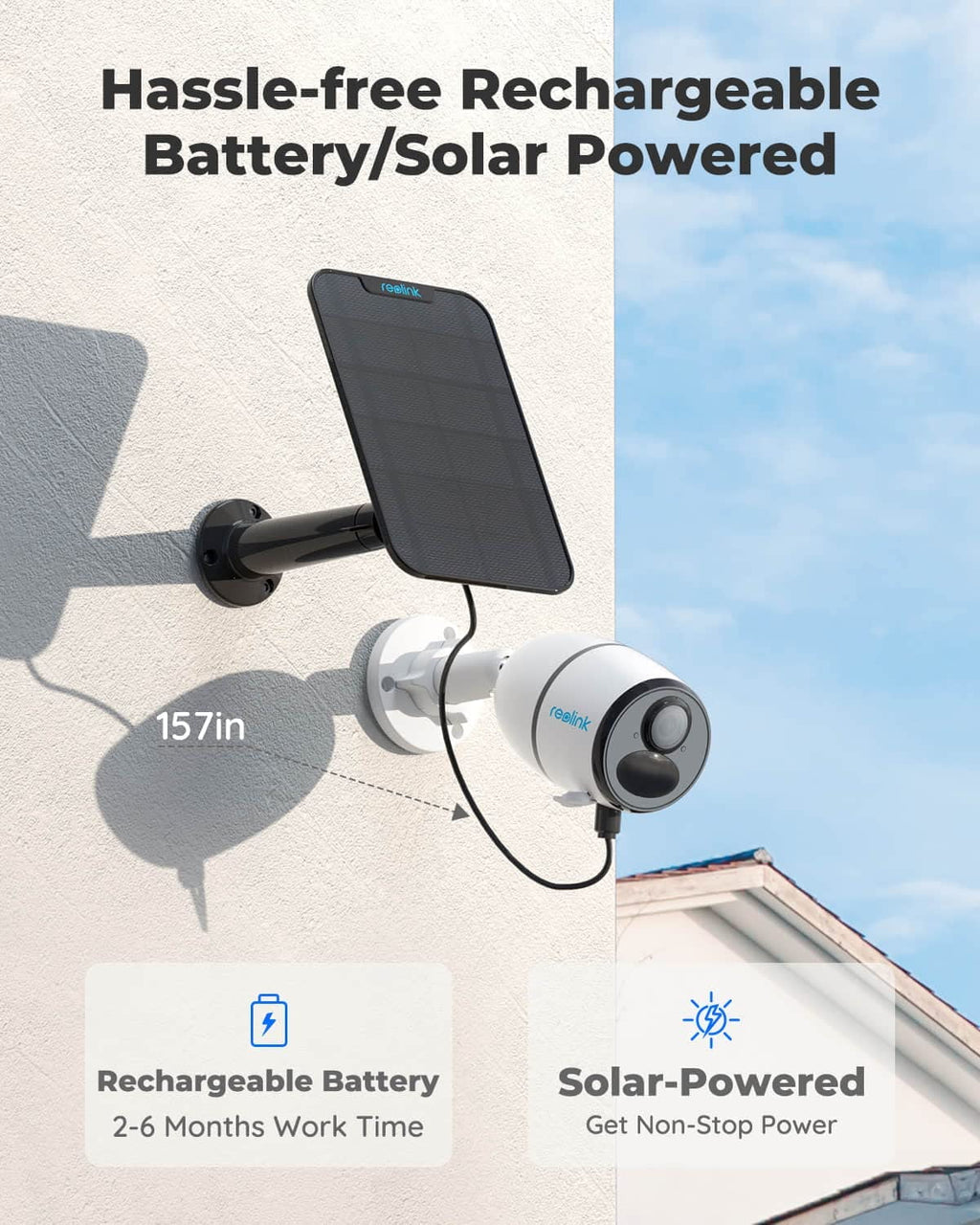 Plus Talk, Cellular Go Panel Night 2-Way with Vision, 5MP Reolink Security Battery-Powered 4G System, White Camera Outdoor Solar Needed, Person/Vehicle Detection, WiFi Smart Wireless 2K+ LTE No