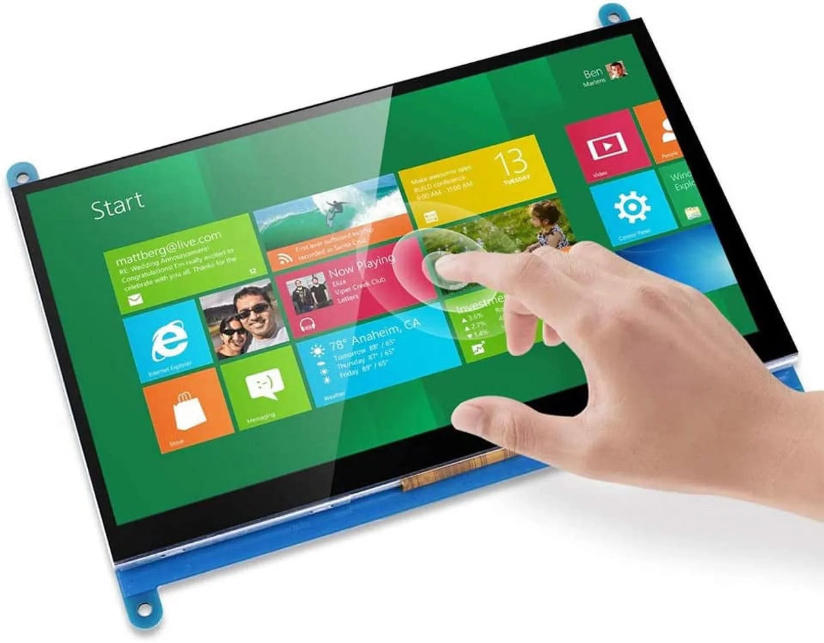 Monitor Treedix Compatible HDMI 7 1024x600 Display Touch 3B+/4B Raspberry inch with Pi Module Capacitive Screen LCD