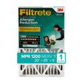 MERV 1 1200 Air Deep Filter, Pleat, Filter 11, MPR Filtrete 20x25x5 Reduction Allergen
