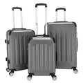 28" 20" - Trolley Case Gray 3-in-1 / Portable Travel Lightweight / Set ABS 24" Suitcase Dark