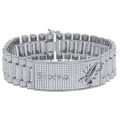 Finish Link White Mens Simulated 14K Diamonds Bracelet Sign Scorpio 8.5'' Gold Zodiac