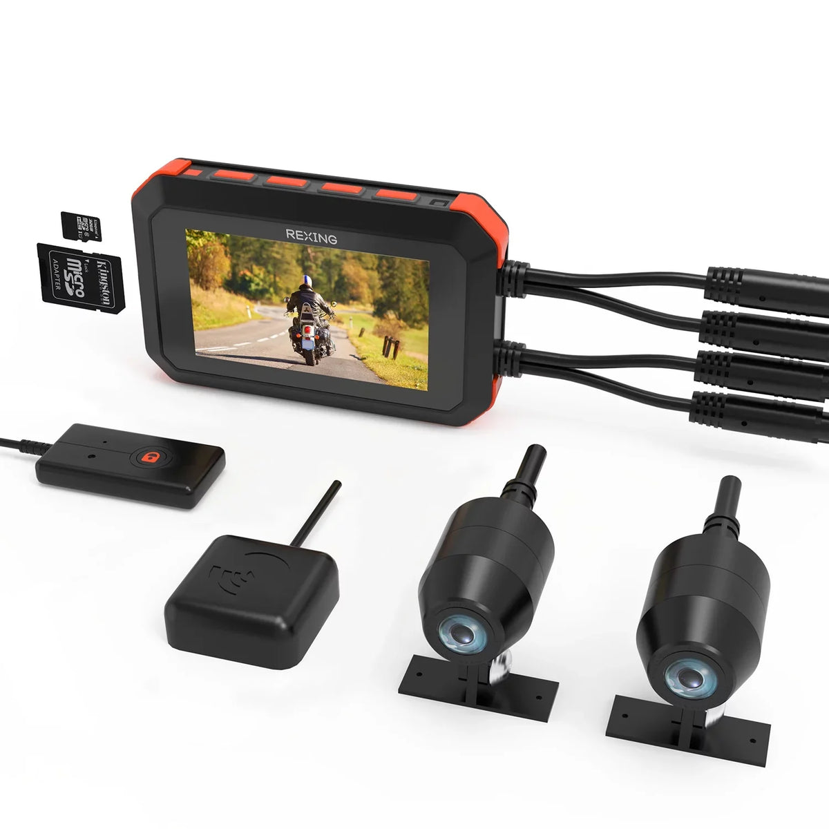 Dual Dash & 1080P Motorcycle Wi-Fi with MTC1 Rexing Cam GPS Channel