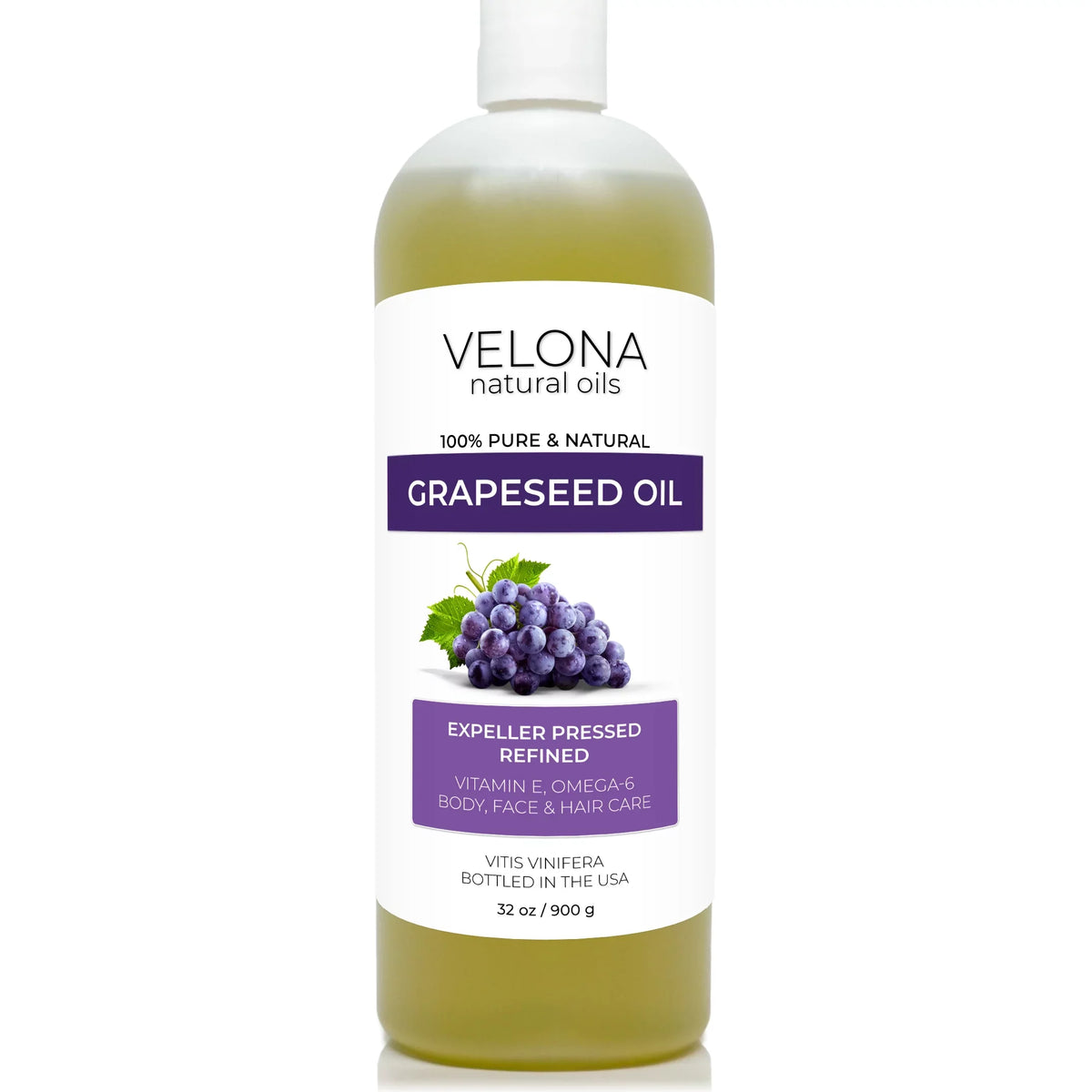 Body, Oil Oil 32 Skin, Hair Pure Natural | Velona and Carrier Cold | Cooking, | - oz Refined, 100% Face, Care pressed Grapeseed