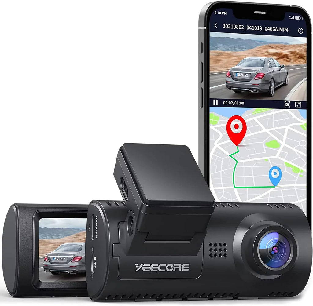 with Max Dash LCD, 4K Cam, for Yeecore 256GB WiFi Dash 3.16" Front Night G-Sensor, Parking UHD Magnetic Cars Cam Monitor, Mount, Car GPS, Dash Support Camera with Portable WDR, Vision, Camera 2160P,