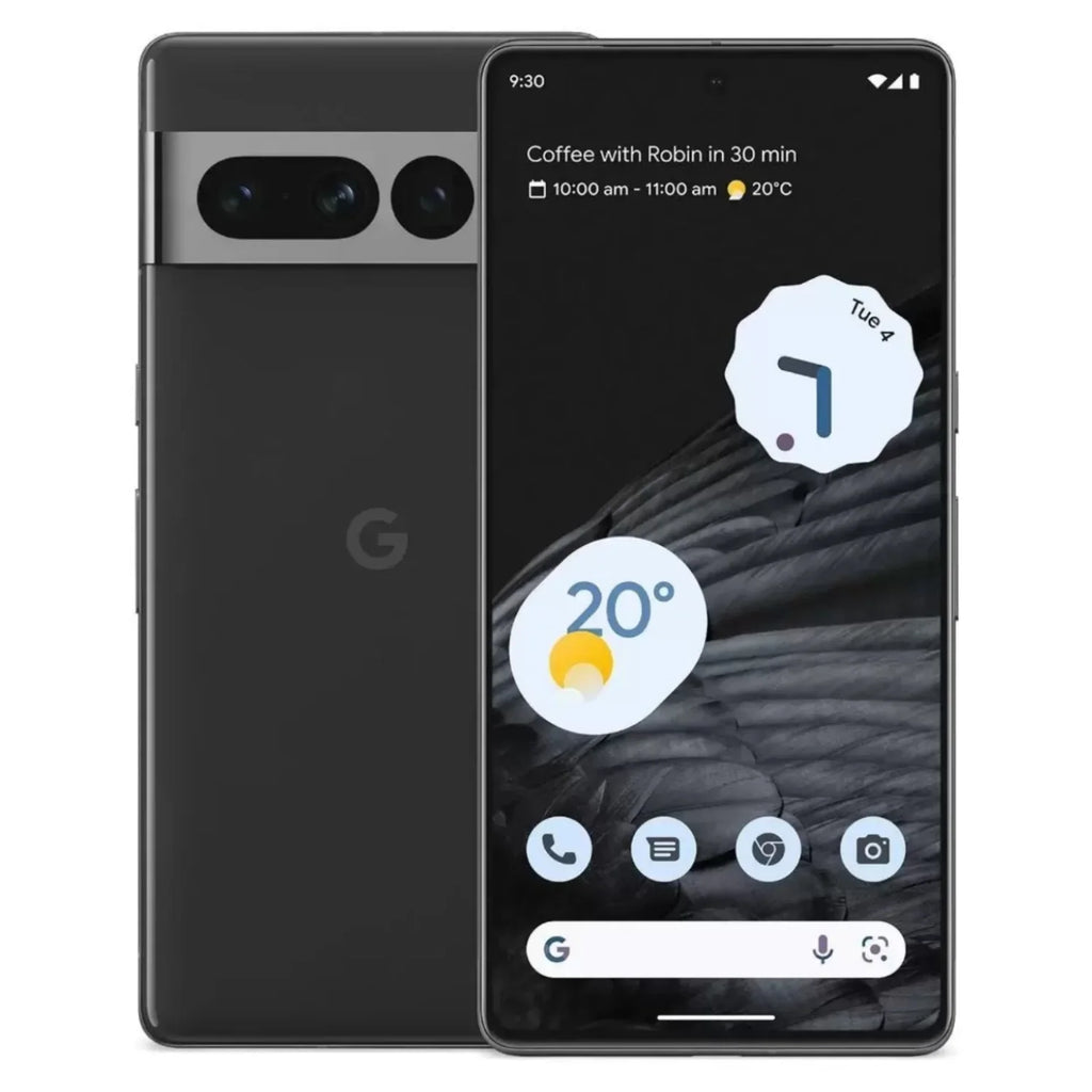 (Like 12GB Factory New) 128GB 50 Smartphone Google - Pro Obsidian Pre-Owned Unlocked RAM 6.7" LTPO GE2AE MP Display Pixel 5G 7 AMOLED