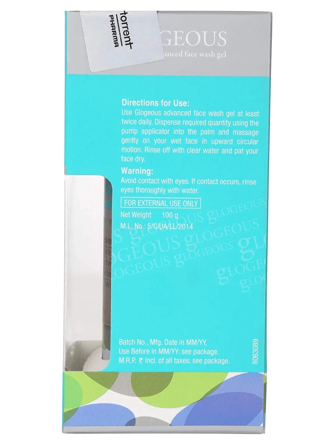 Glycolic FACE 100GM GEL Aloe Vera E Acid GLOGEOUS WASH Vitamin