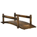 with Garden Wooden Footbridge Arc Finish Outsunny Planters, Bridge Stained