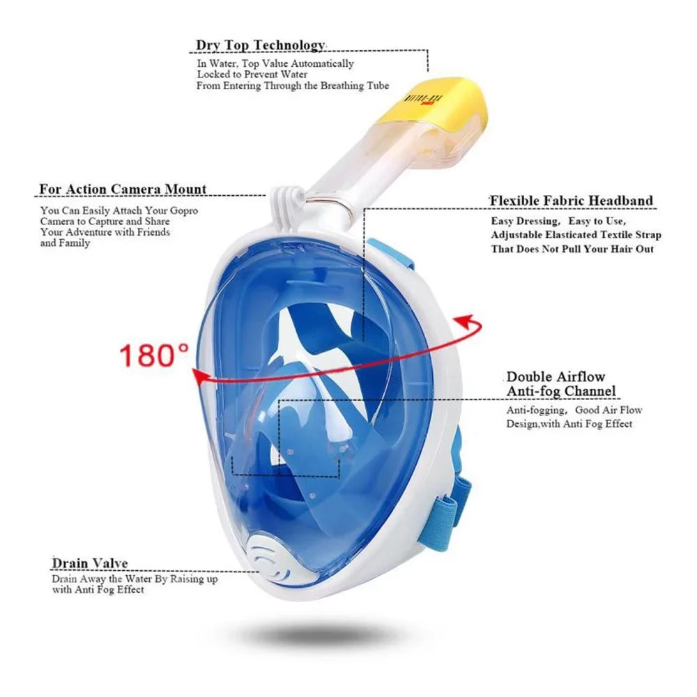 MASK GOPRO DIVING BLUE S/M