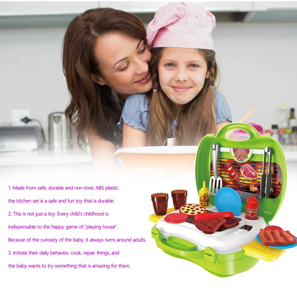 Toys Set Kid BBQ Grill For Kitchen