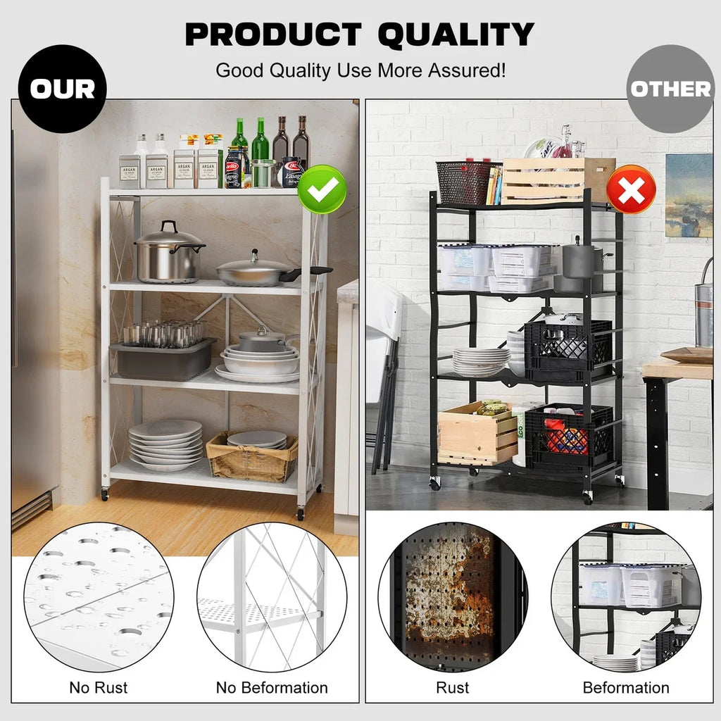 Shelving Heavy Modern Tier Style 3/4 QRInnovations Rack Storage Duty Metal White
