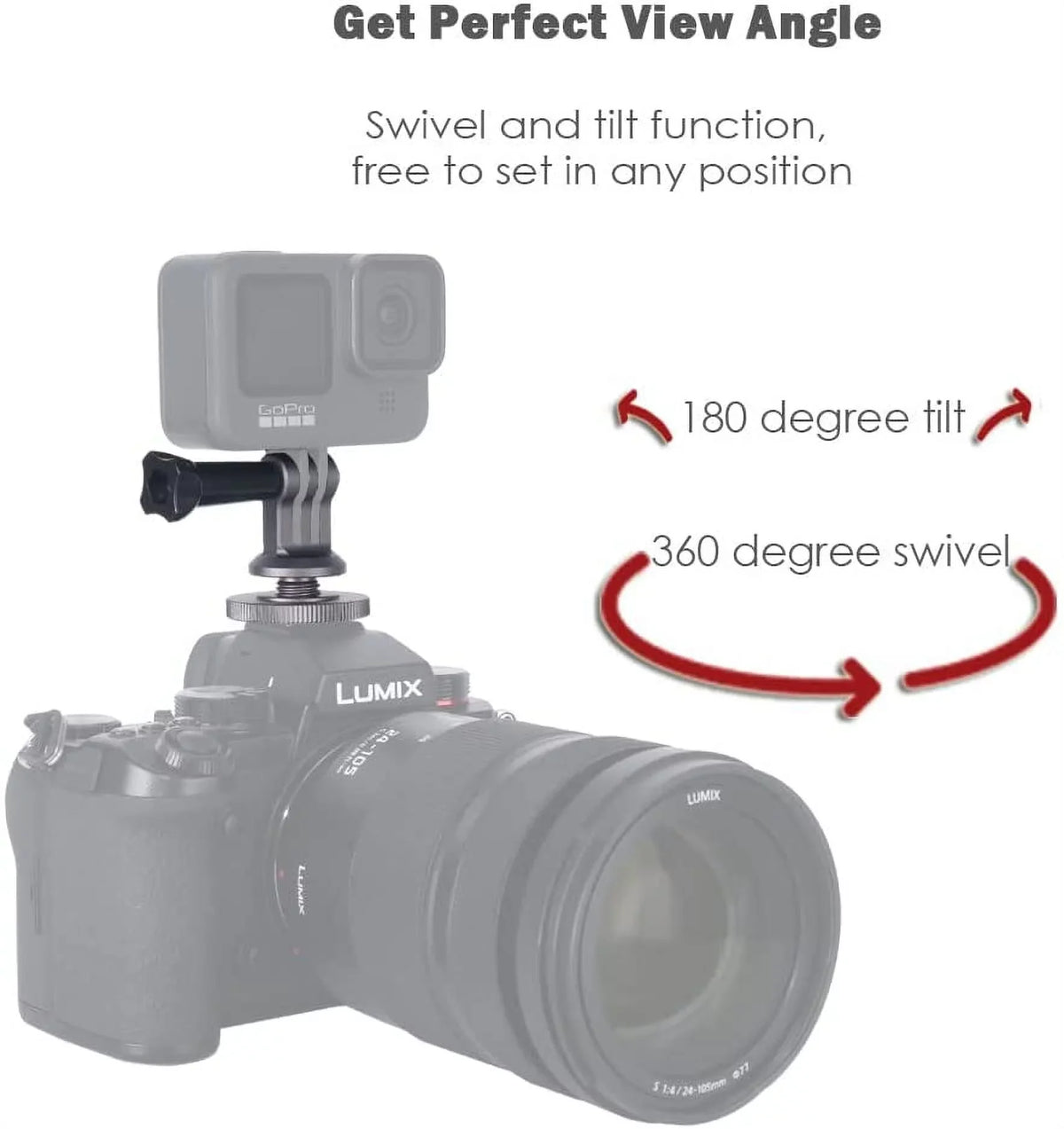 Hot for 10/9/8/7/6/5, Applicable Brave Tripod Shoe Action, Hero for GoPro 8/7/6 AKASO Mount Osmo Adapter DJI