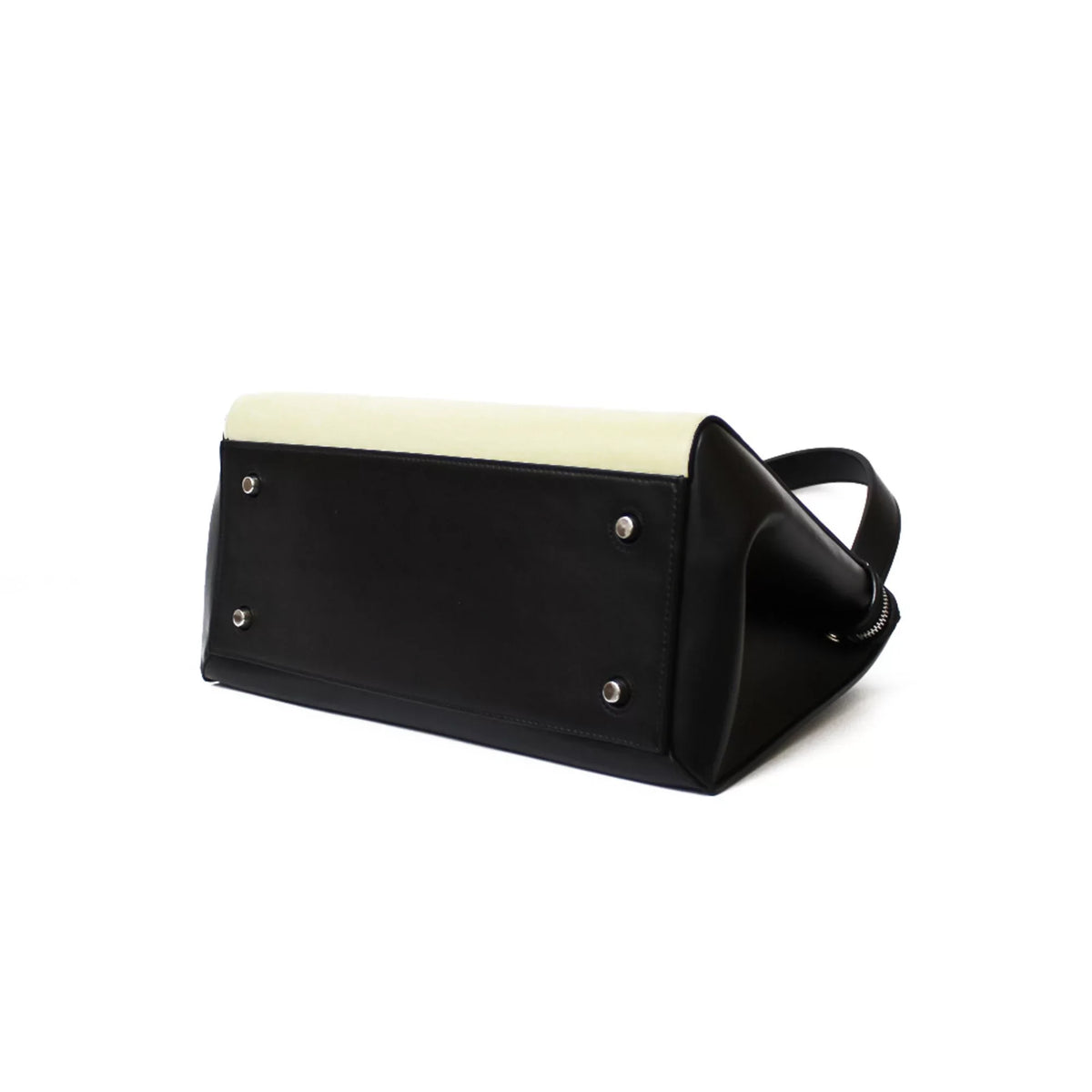 Leather Women's Yellow Overseas Edge Black CELINE Pre-Owned Celine Large (Fair) Handbag