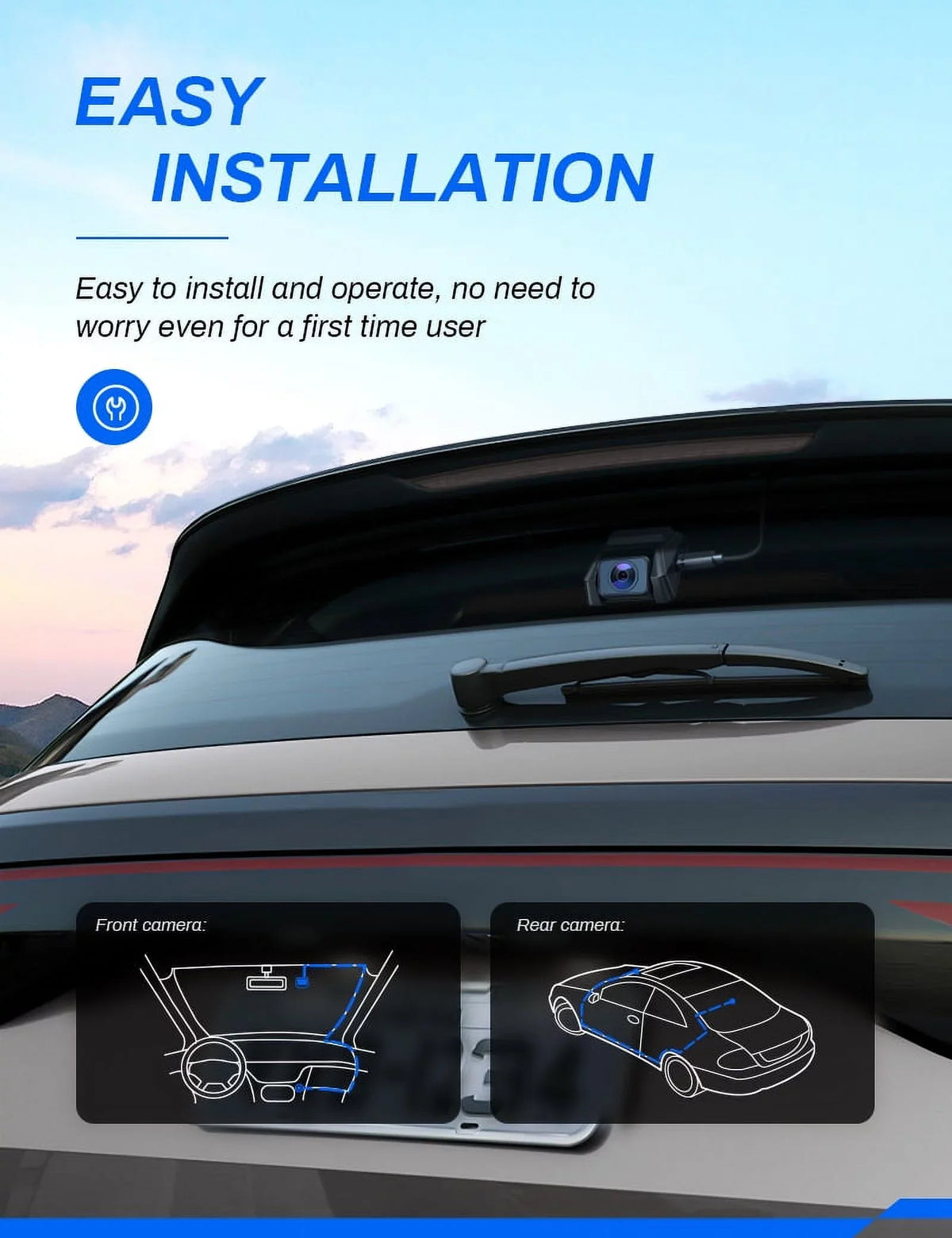 Dual Camera with Cars GPS Dashboard Camera Screen Night G-Sensor, Monitor Inch IPS Crosstour Cam, 3 170 Dash and Vision CR900PRO 2.5K for Cam Dash Recorder Car Front Rear Parking Magnetic Backup WDR