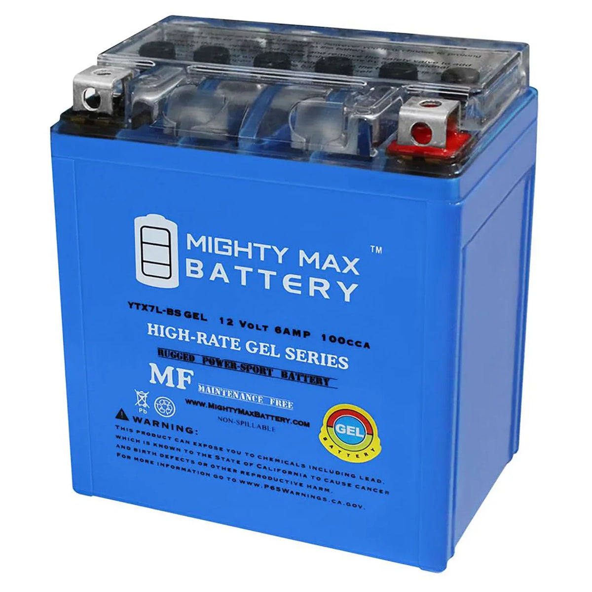 12V 2007 125 Yamaha Battery 100CCA Replacement 6AH YBR for