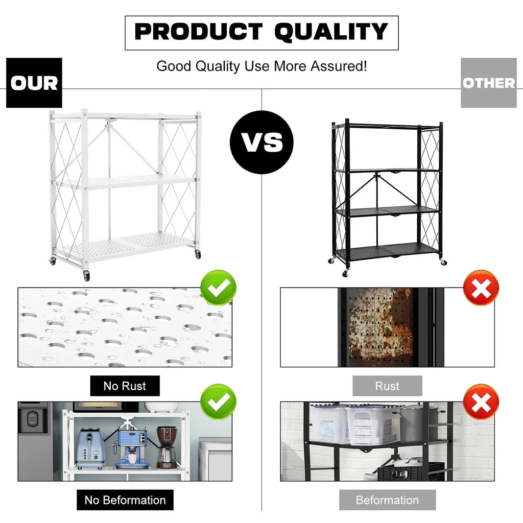 Shelving Heavy Modern Tier Style 3/4 QRInnovations Rack Storage Duty Metal White