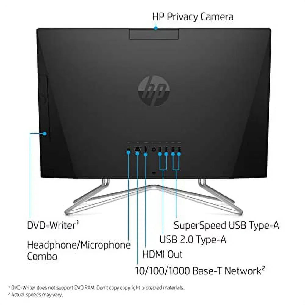 3250U, 2022 12GB SSD, HP AMD Ryzen HDMI, 22" Touch 3 Desktop, Keyboard&Mouse, WiFi, RAM, FHD RJ-45, DVD-RW, Black Home, Newest Windows 512GB Wired 11 USB All-in-One Webcam, Screen,