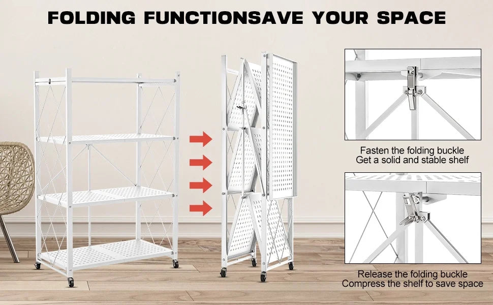 Shelving Heavy Modern Tier Style 3/4 QRInnovations Rack Storage Duty Metal White