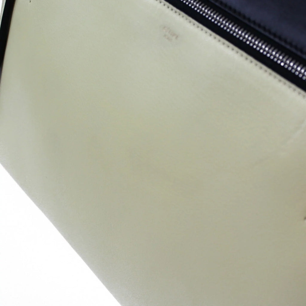 Leather Women's Yellow Overseas Edge Black CELINE Pre-Owned Celine Large (Fair) Handbag