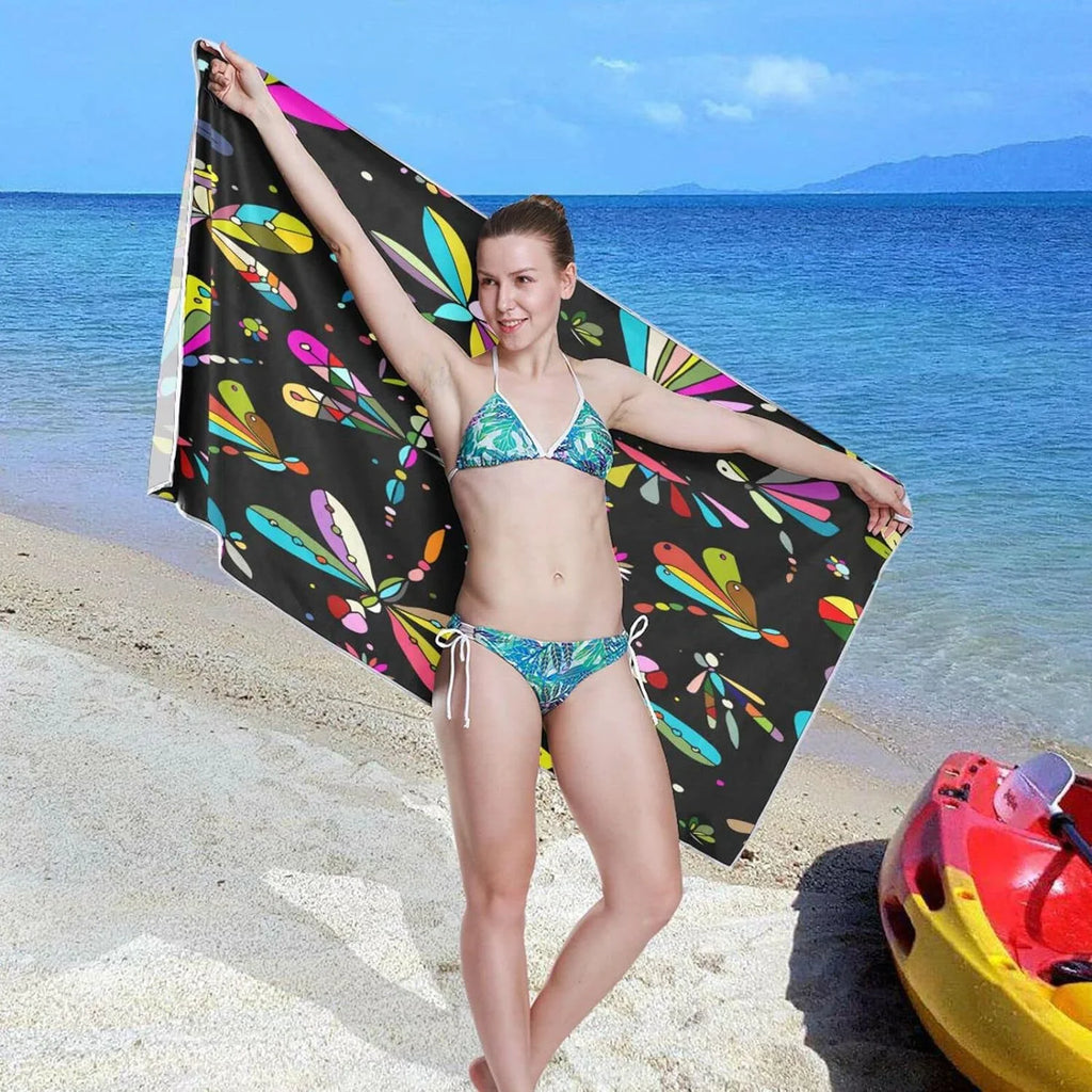 Absorbent - Swimming Camping Dry - Holiday（386） Towel Compact Oversized Dragonfly Lightweight Quick Towels Beach Travel Bestwell for Towel Super