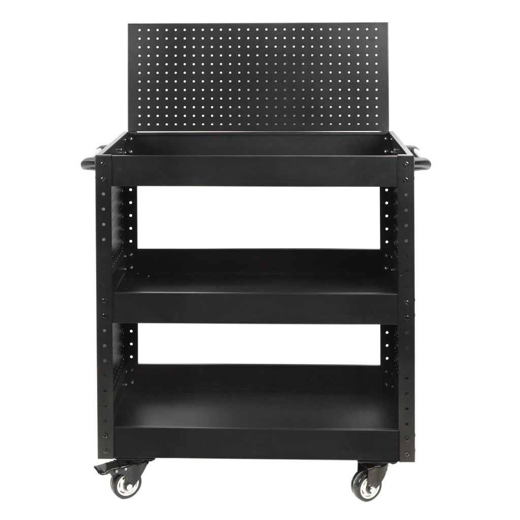 Service Cart Storage, Utility Pegboard WORKPRO Rolling Steel Cart Tool with