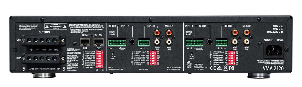 JBL Black Speakers Ceiling VMA2120 in 2-Ch 70V Wall+(4) Commercial Amplifier+(2)