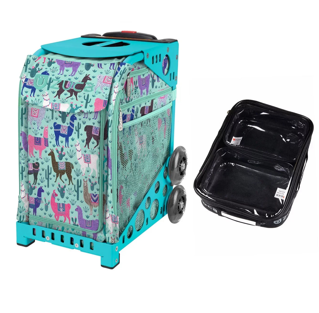 with Frame) Rama Utility Mini Large 1 - and Pouches Sport (Turquoise Llama Bag 2 Zuca 18"