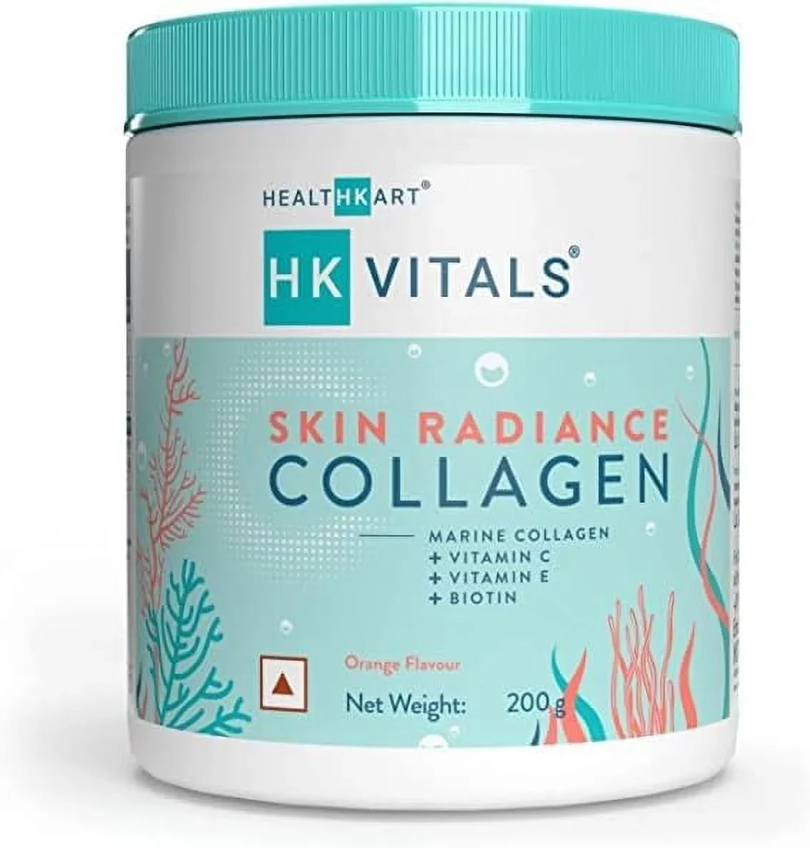 Biotin, Healthy Nails, Skin, HealthKart 200 BAVI g E, Collagen Supplement, with Radiance Sodium & Orange, Vitamin Hyaluronate, C, HK Vitals and Hair for Skin