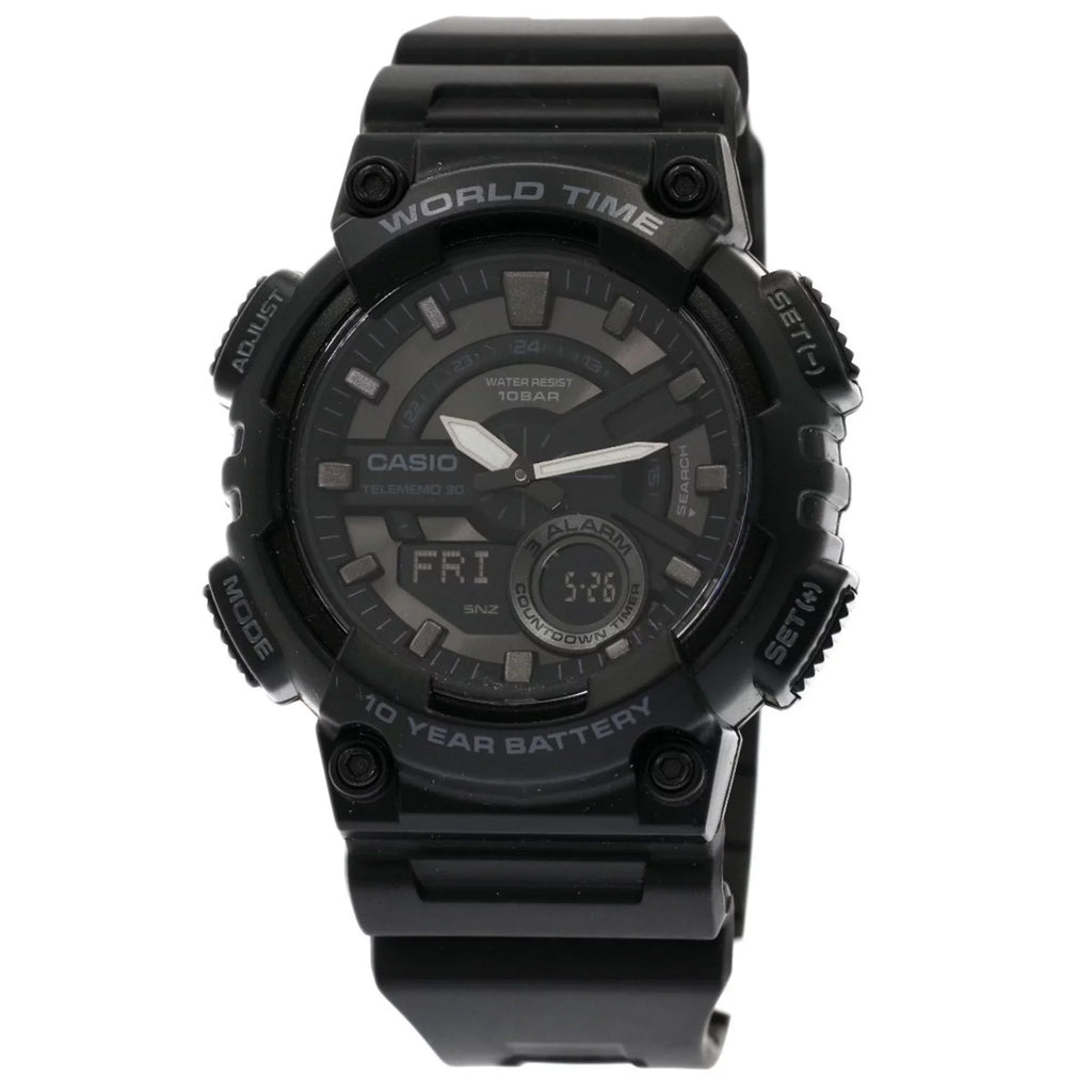Casio (Good) Pre-Owned CASIO Stainless Watch Steel/Rubber AEQ-110 Men's
