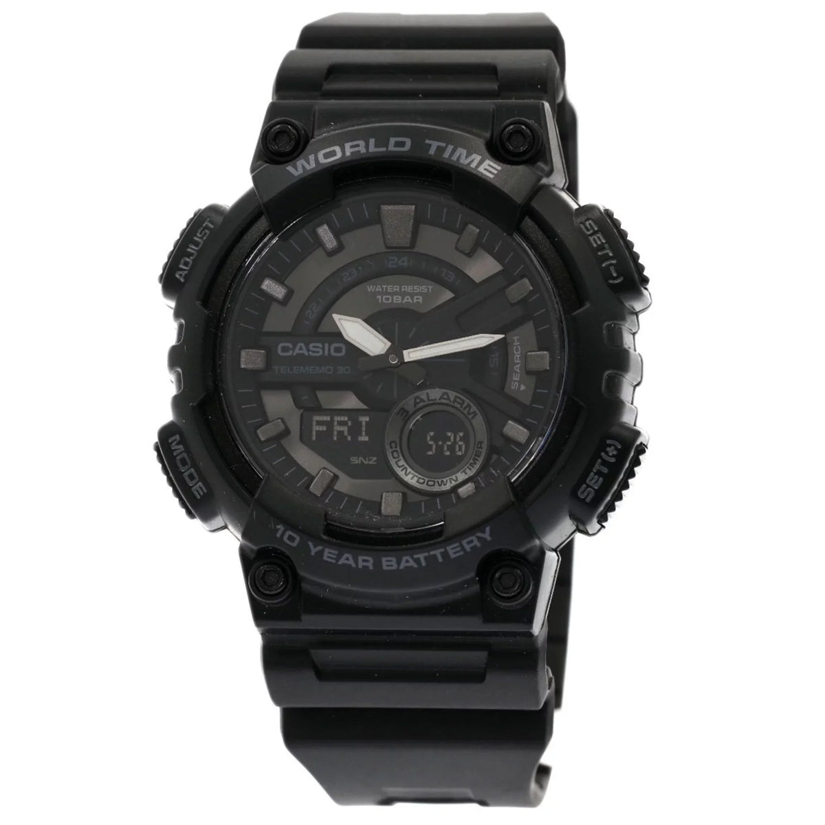 Casio (Good) Pre-Owned CASIO Stainless Watch Steel/Rubber AEQ-110 Men's