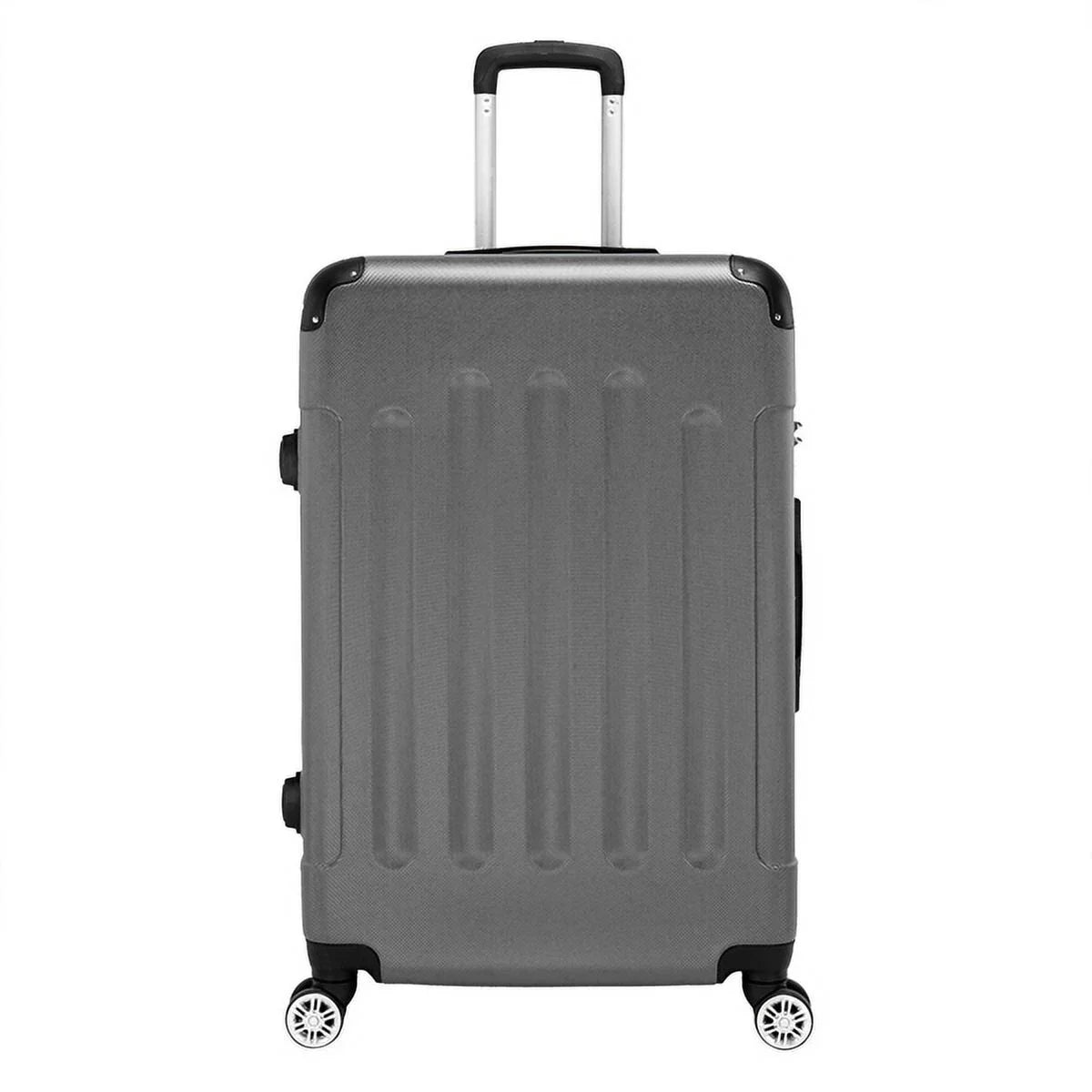 28" 20" - Trolley Case Gray 3-in-1 / Portable Travel Lightweight / Set ABS 24" Suitcase Dark
