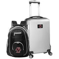 2-Piece Silver Boston Set Carry-On and Eagles - College Deluxe Backpack
