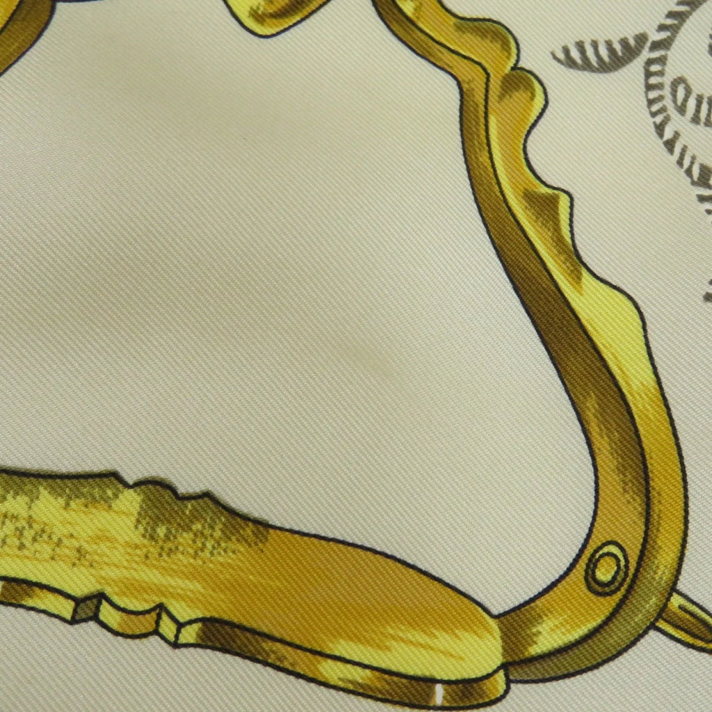 Pre-Owned Carre HERMES Stirrup/Horse Muffler ETRIERS Silk 90 Hermes Scarf Women's (Good)
