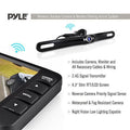 Waterproof, Black Backup Pyle Rearview Monitor Camera M-PLCM4375WIR_0 System Wireless 4.3 Screen Car