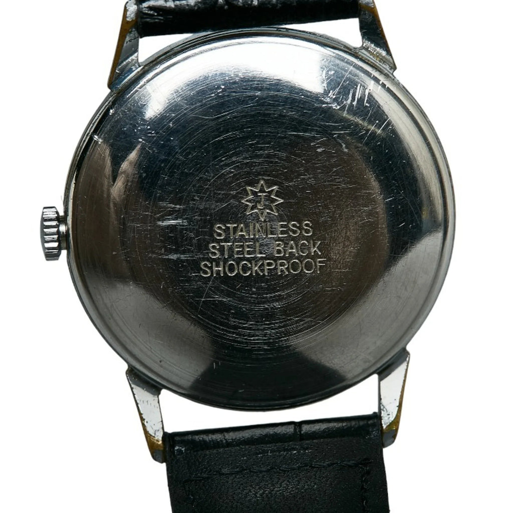 White Winding Pre-Owned External Watch 15JEWELS Junghans Belt JUNGHANS Steel Manual Dial Ladies Black Stainless (Good)