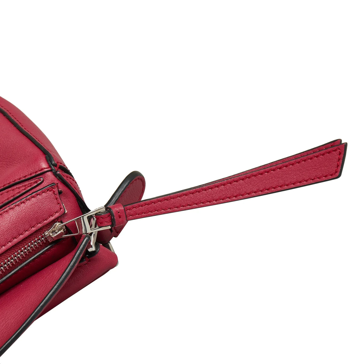Leather (Good) Puzzle Authenticated LOEWE Red Pre-Owned Calf Unisex Mini Satchel