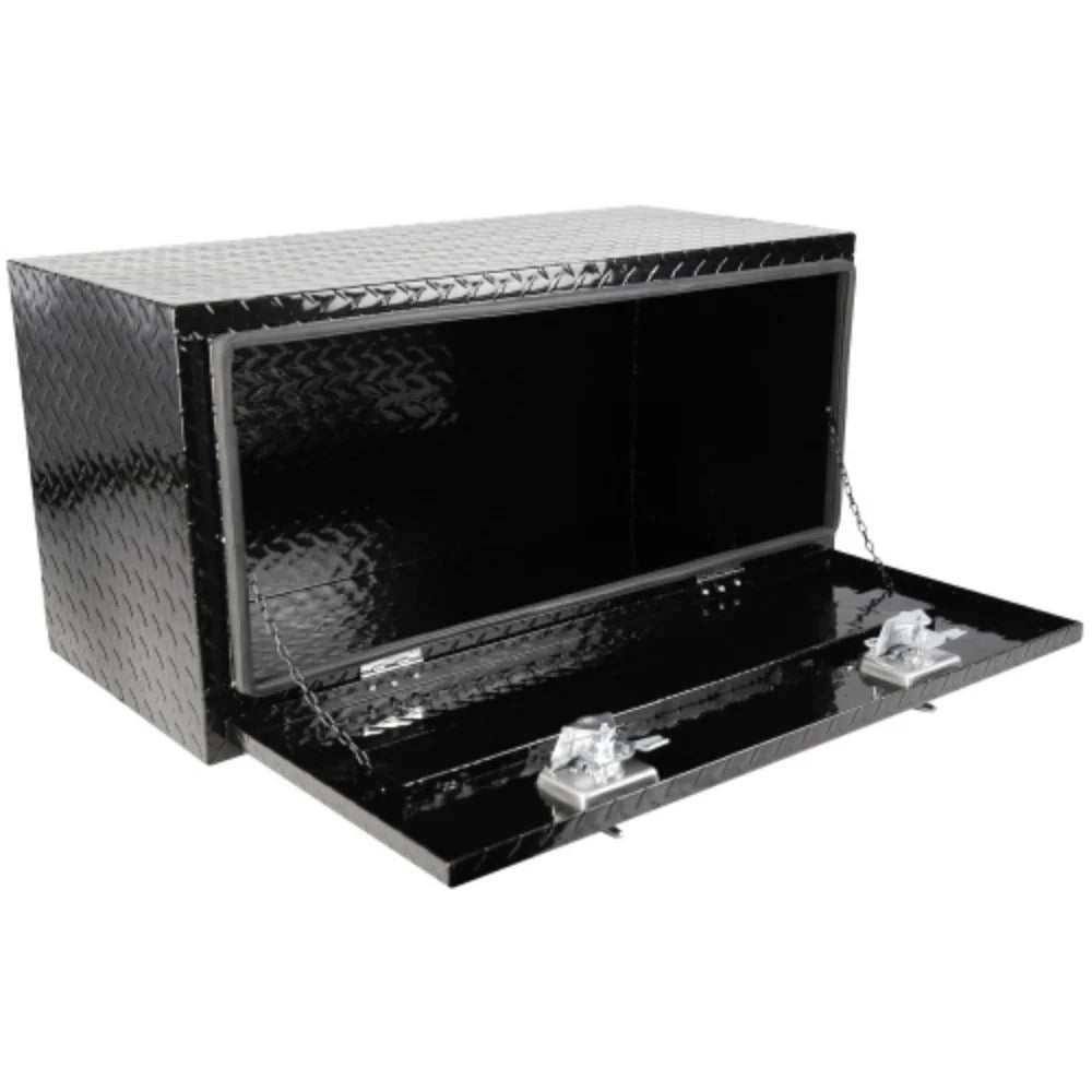 Underbody Aluminum With box Aluminum Black Truck + Tread Black 36"(36"×17.1"×17.9") T-Handle Square Storage+Locks Tool Key Latch 36 + Trailer Heavy + inch Duty Box