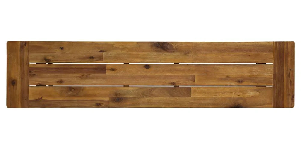 in Outdoor Raphael and Teak Bench Sandblast Black