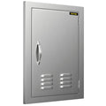 Door Storage Door Vertical with 17x24 Steel Vents for Stainless BBQ inch Island Single Access