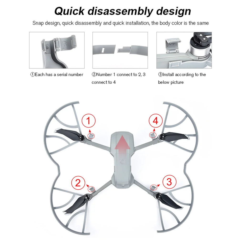 Propeller with Propellers CACAGOO Removable Drone Protector Air Guards AIR Compatible 2 Accessories 2S/Mavic