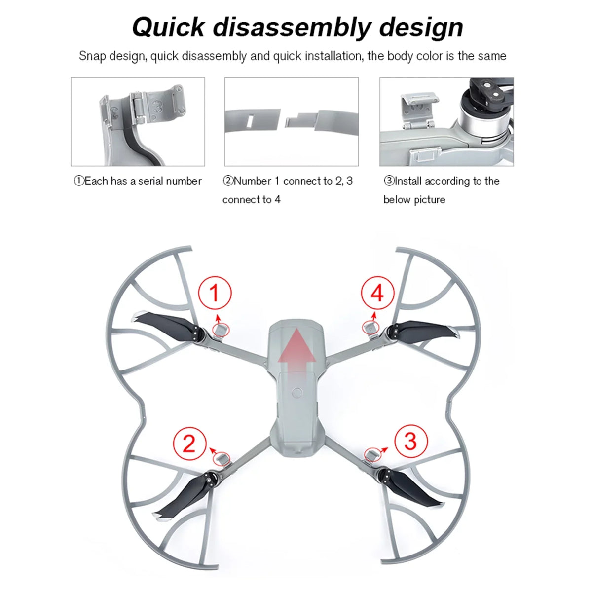Propeller with Propellers CACAGOO Removable Drone Protector Air Guards AIR Compatible 2 Accessories 2S/Mavic