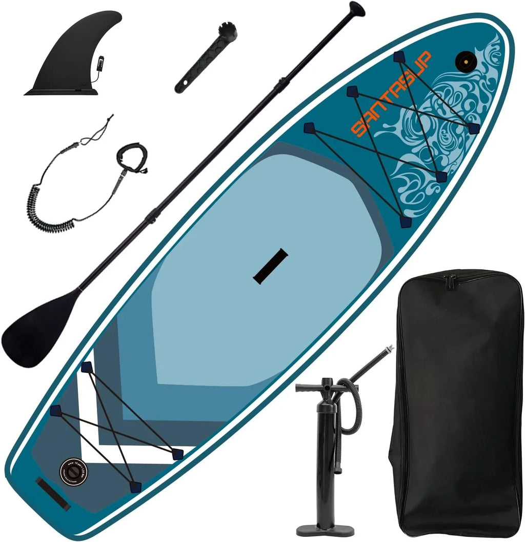 Accessories, Fishing Surfing, with for Stand for Wide Board Deck, Adults, Premium & Non-Slip Max 11'x33 Youth SUP x6 Stance, 330lbs Inflatable Up & Paddle